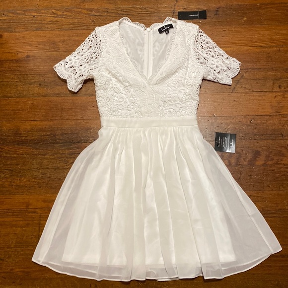 Lulu’s Angel in Disguise Lace Skater Dress #256N - Picture 3 of 5